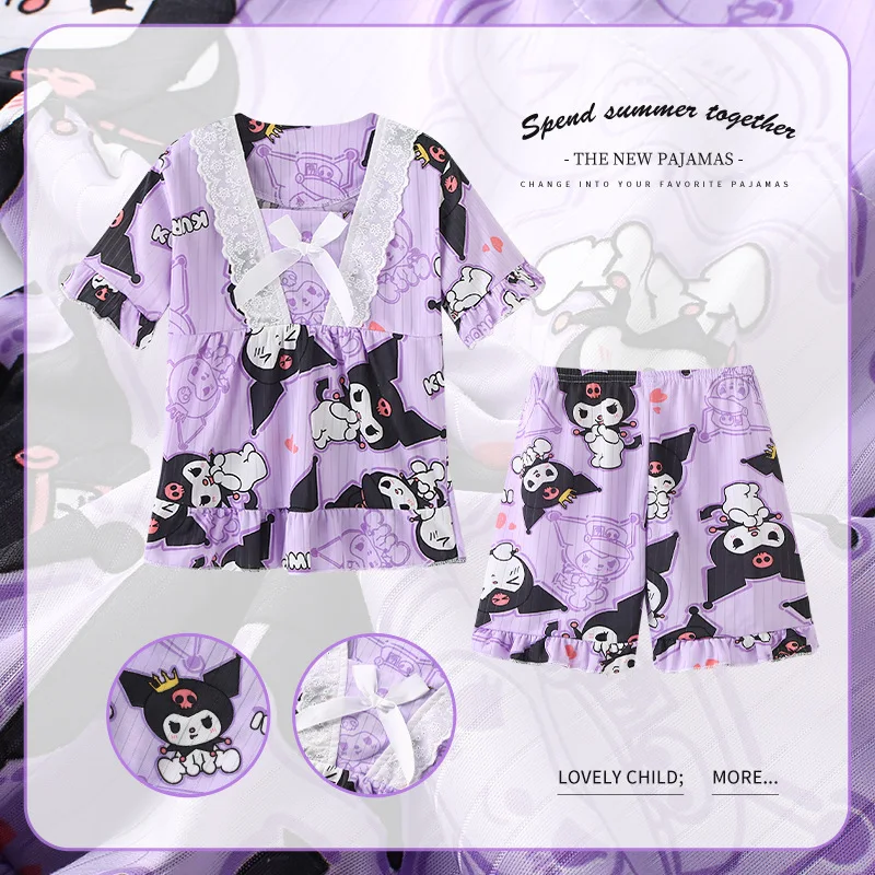Kinder-Klimakleidungsset Mädchen-Pyjamas Schlafanzug Bademantel Mutter-Kind-Set – Detail 7