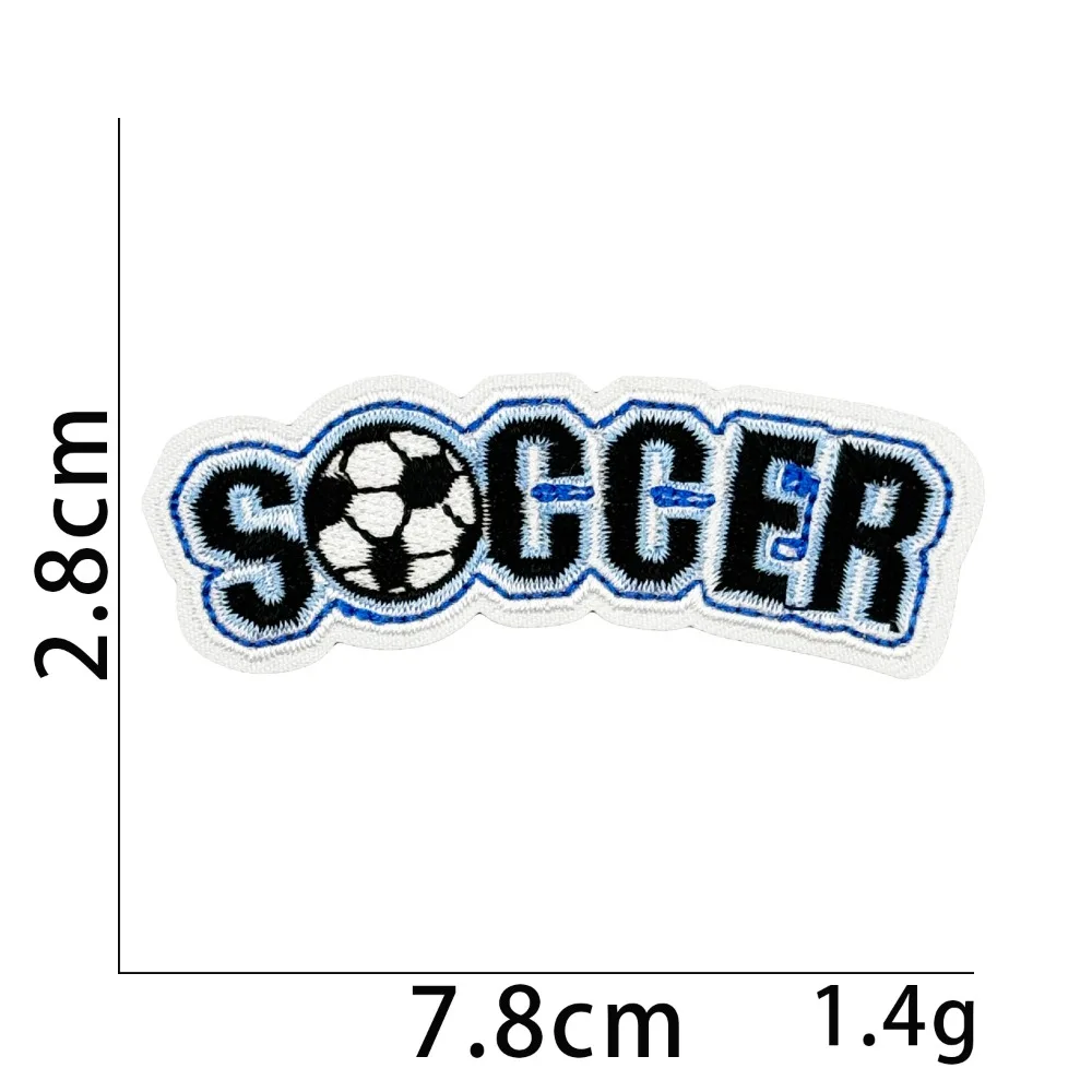 Soccer Embroidery Patch Football Applique Cloth Iron on Patches Sticker Sewing DIY Backpack Bag Hat Jeans Craft Decor Repair view 4