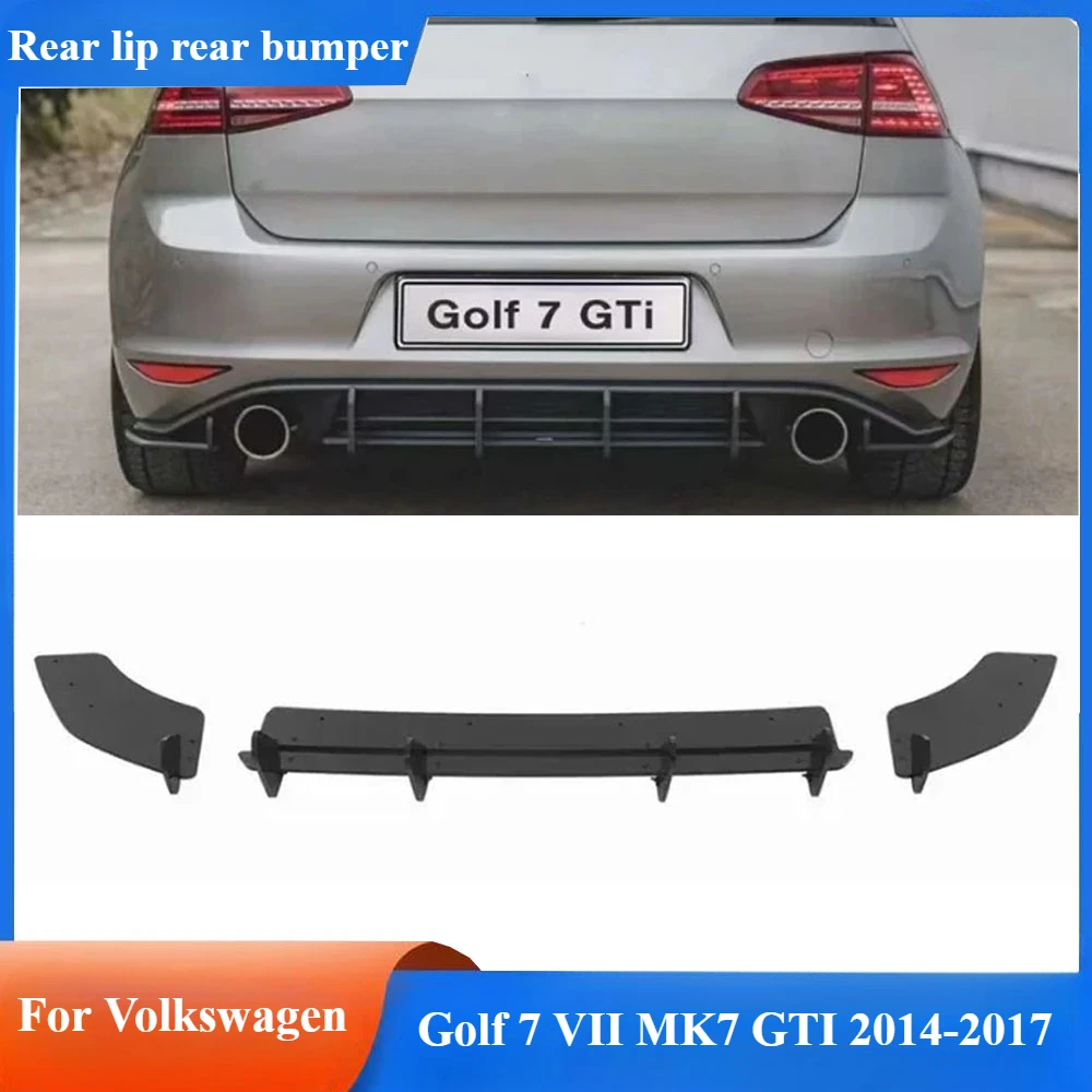 

For Volkswagen Golf 7 VII MK7 GTI 2014-2017 car rear lip diffuser Car Rear Bumper Diffuser Spoiler Splitter