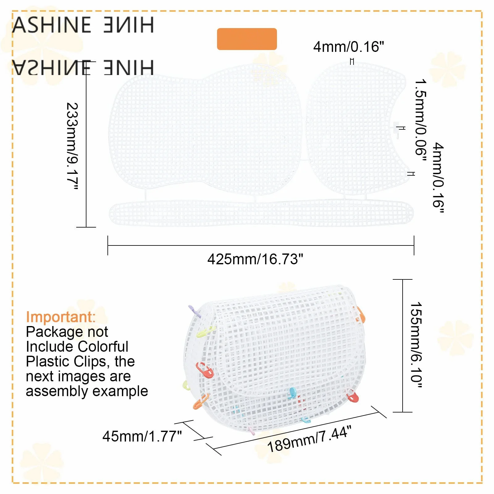 Weihnachts geschenk Herz stricken Weben Kunststoff Mesh Sheet DIY Nähen gewebte Tasche Zubehör Geldbörse Herstellung liefert Häkel projekte – Detail 5