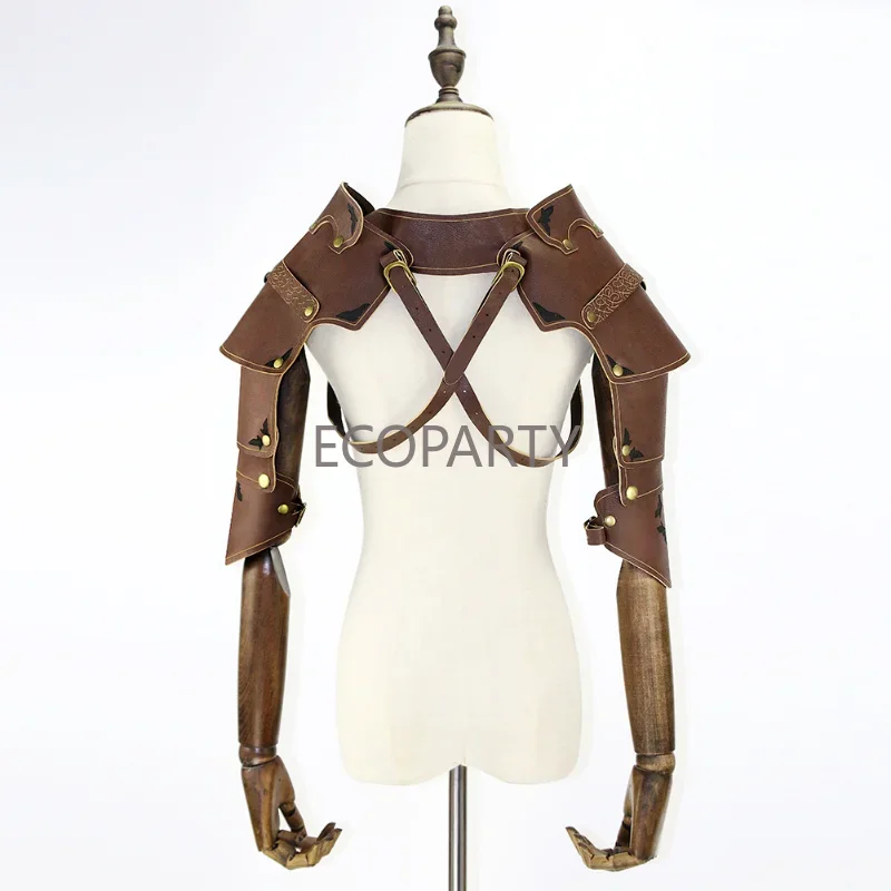 2023 New medievale pirata spalla armatura gladiatore cavaliere guerriero gotico Steampunk PU armatura in pelle Costume Cosplay