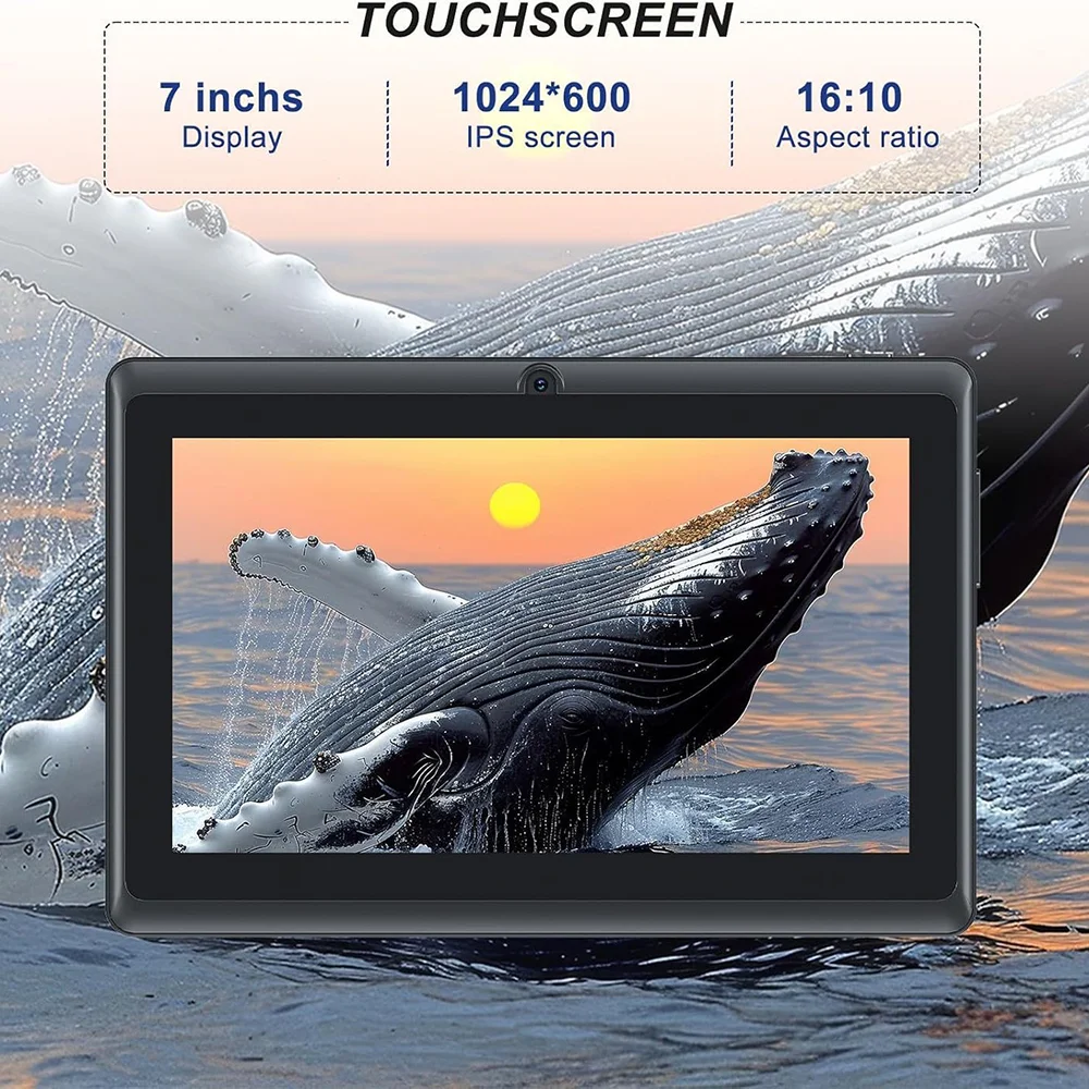 Tablet touchscreen da 7 pollici per bambini con design dei personaggi dei cartoni animati Supporta memoria espandibile Wi-Fi e Bluetooth fino a 128 GB