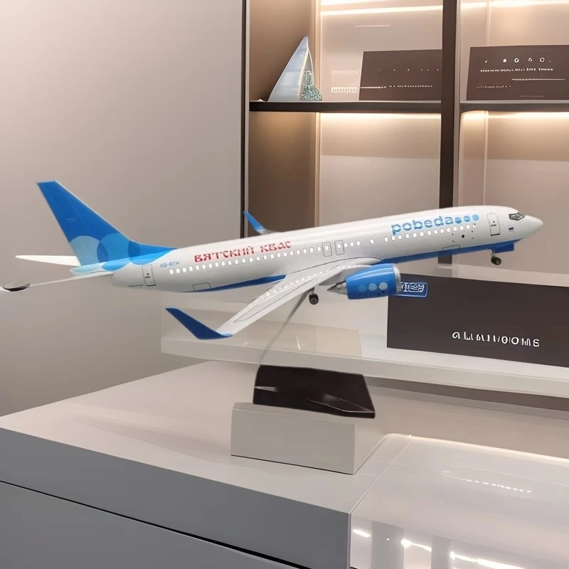 

Scale Model 47cm 1:85 Russian Victory Airlines B737 Airplane Airways Diecast Resin Aircraft Collection Display Gift