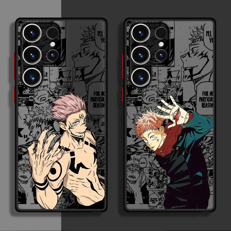 Case for Samsung Galaxy S26 S24 Plus S23 FE S22 S21 S20 FE S25 Ultra Note 20 Ultra 10+ Funda Back Phone Cover Anime Jujutsus