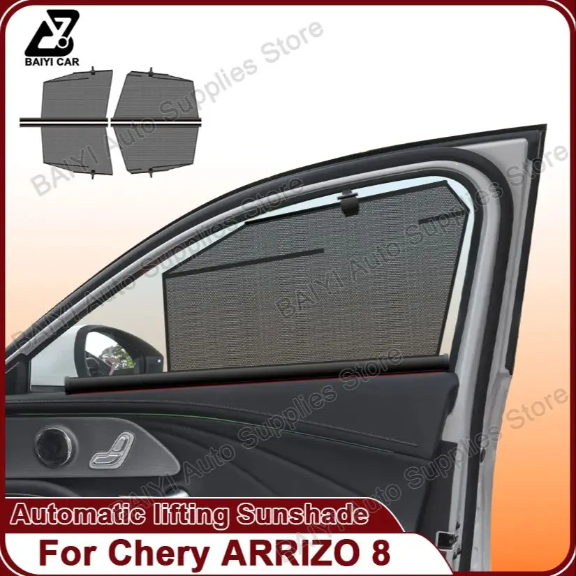 

Для Chery ARRIZO 8, солнцезащитный козырек на боковое окно, передние и задние окна, защита от солнца, затемняющая штора, автоподъемные шторы, автомобильные аксессуары