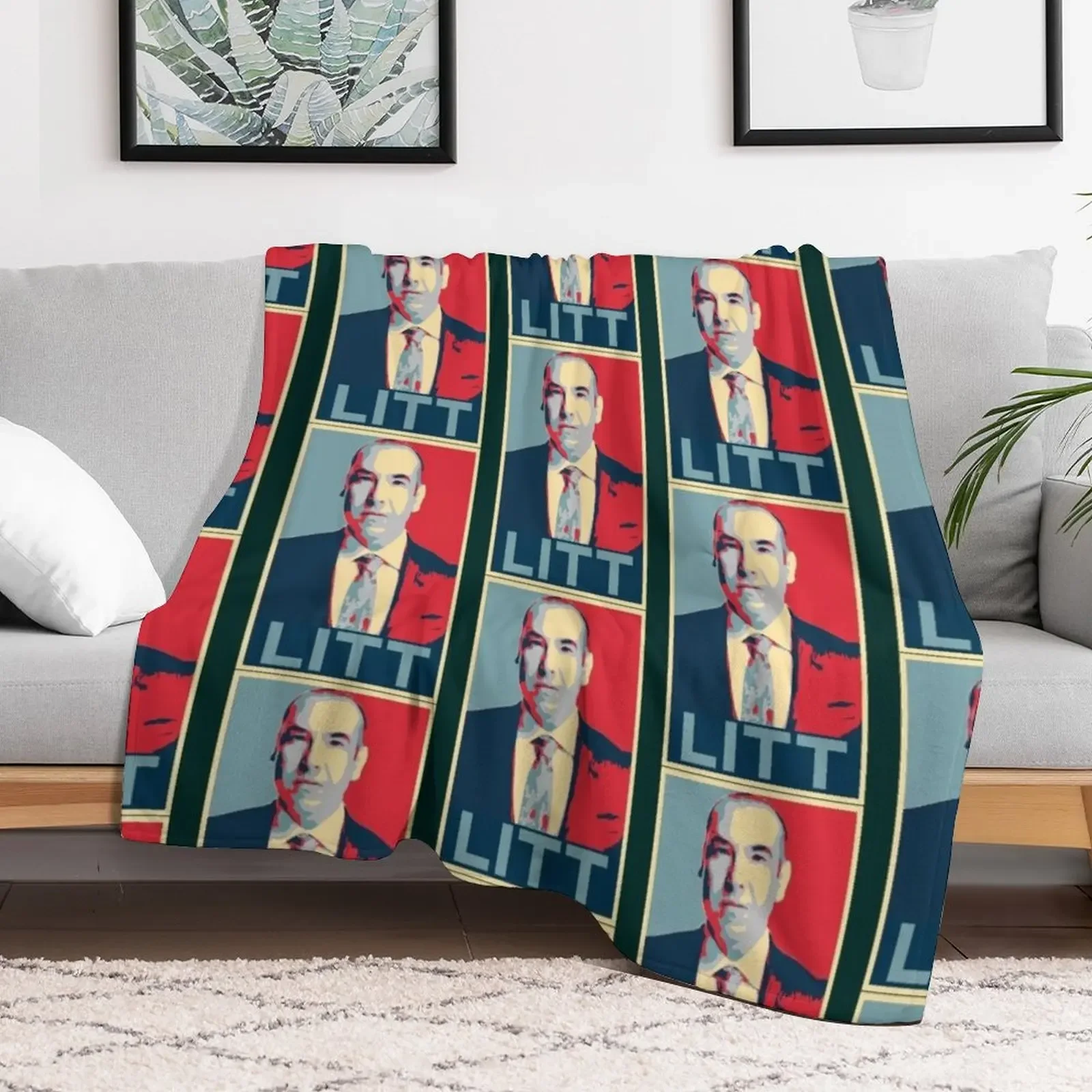 Louis Litt vintage art Throw Blanket Beach For Baby Blankets