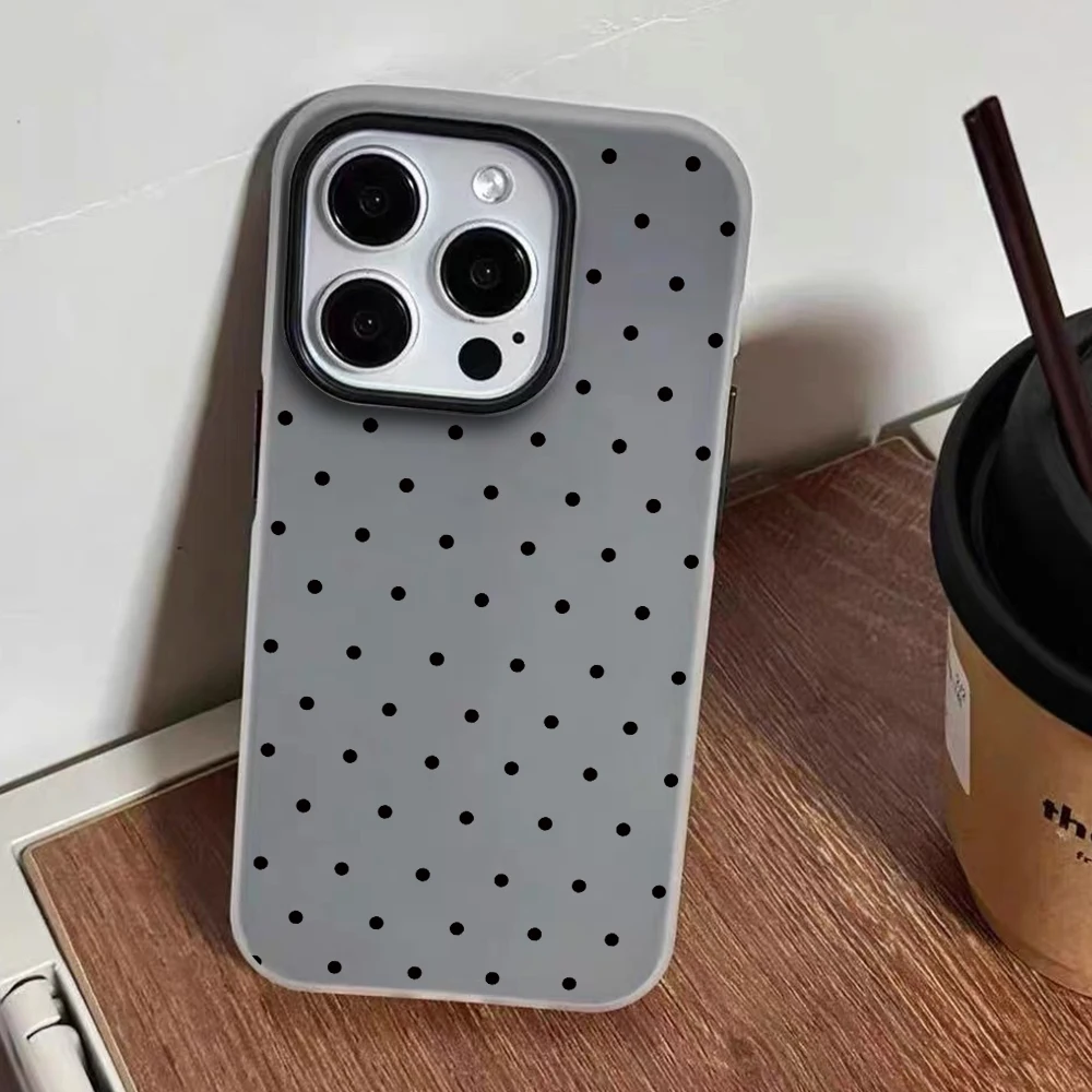 Für iPhone 17 15 16 14 Pro Max Hülle Plus Minimalistische Polka-Dot-Abdeckung Für iPhone 13 11 12 ProMax XS XR 7 8 Plus Bonbonfarbene Hüllen – Detail 6