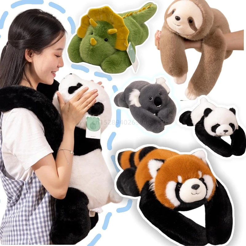 Adorable Long-armed Dolls Plush Animals Panda Dinosaur Raccoon Sloth Bear High Quality Soft Christmas Halloween Gifts For Kids