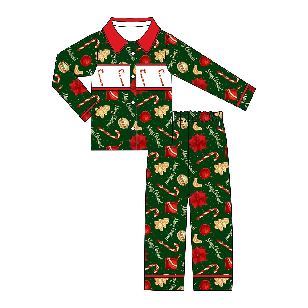 Wholesale Children Christmas Pajamas Outfits Girls Boys Santa Claus Pajamas Set Milk Silk Kids Christmas Pyjamas Sleepwear
