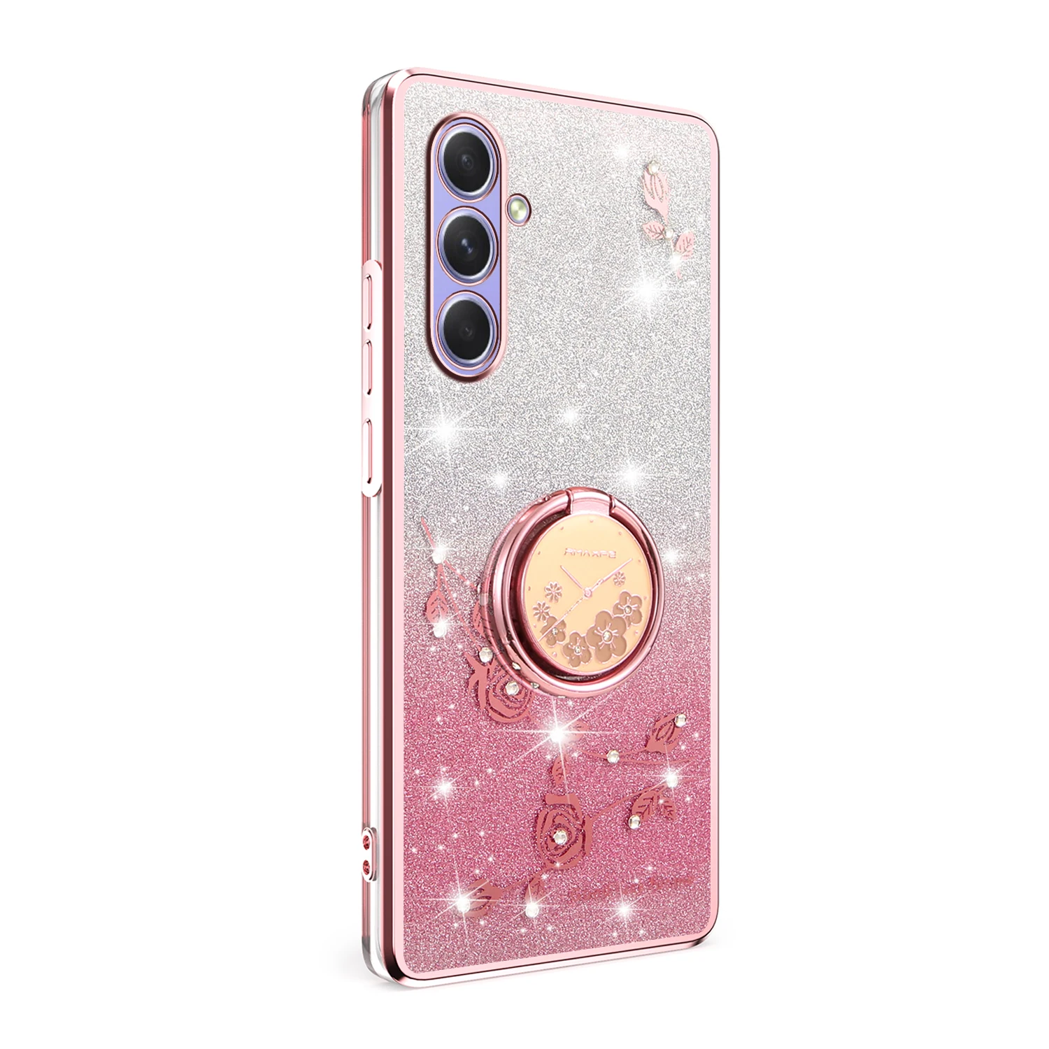 Ring Stand Silicone Phone Case For Samsung Galaxy A52s A72 A54 A53 A73 A56 A55 5G Full Lens Protection Soft TPU Cover Cases