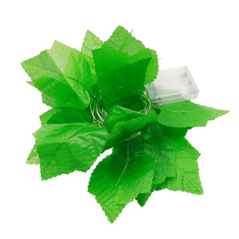 2M Ivy String Lights Green Leaf LED Outdoor Waterproof Artificial Vine Garland Light DIY Wedding Party Rattan Maple Leaf Light