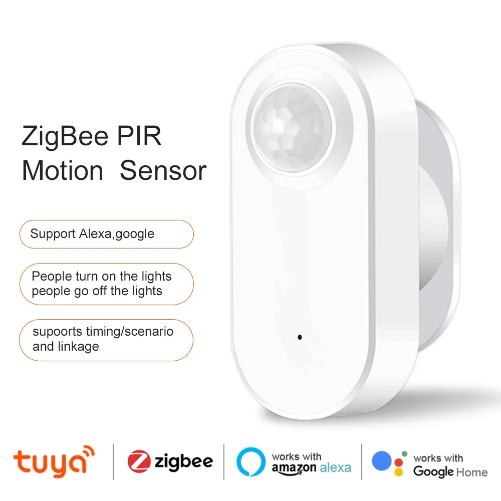 Tuya Zigbee Smart PIR Motion Sensor Detection With Luminance/Distance Work With Smart Life Support With Home Assistant