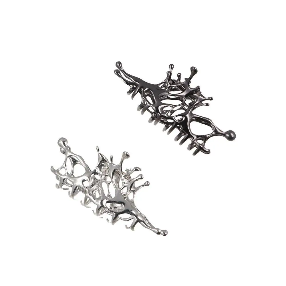 

Temperament Alloy Geometric Claw Clips Y2k Geometry Silver Hair Crab Clip Hair Accessories Ponytail Holder Party
