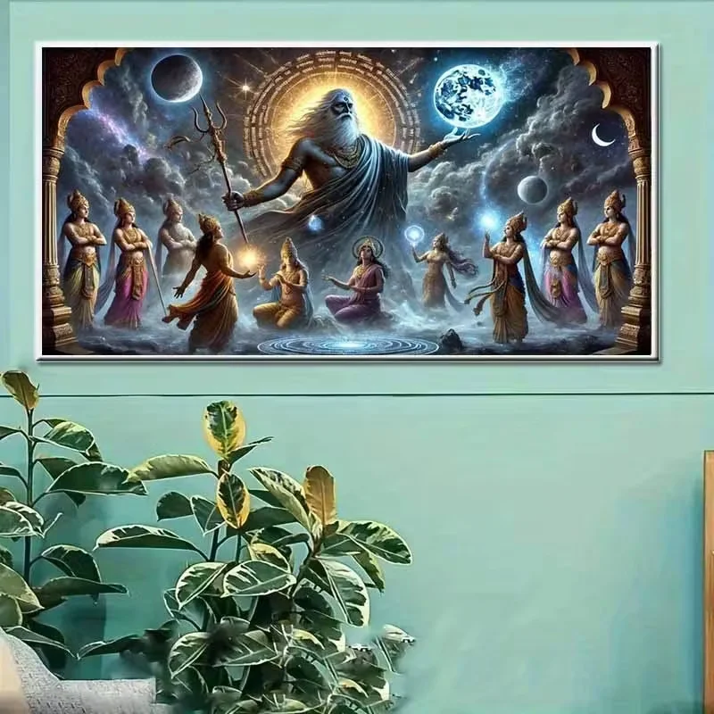 Believing in Religion Man 5D Diy Diamond Painting New 2026 Full Square Round Diamond Mosaic Art Halloween Home Decoration Gift