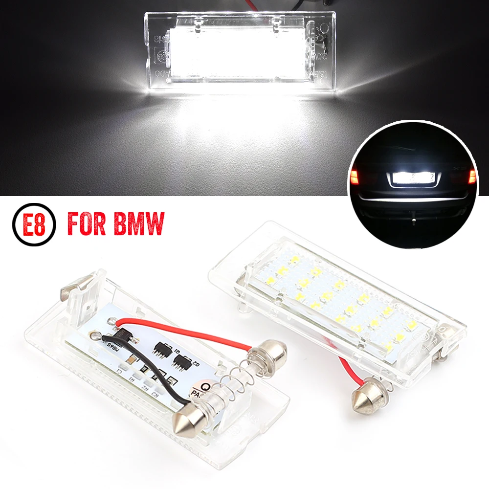 

Car LED Number Backlight Lamp License Plate Lights Auto Bulb Xenon White Canbus For BMW E83 X3 2004-2009 E53 X5 2001-2006