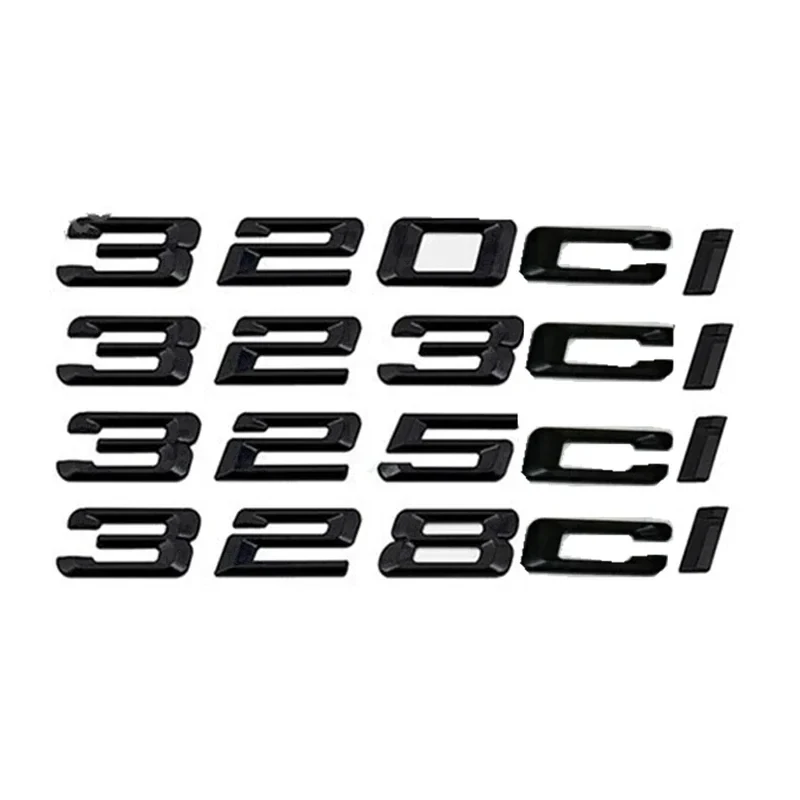 Chrome Black Car Badge Nameplate Styling Trunk Letter Emblem Logo Sticker For 3series E46 325ci 328ci 330ci 335ci 645ci 840ci view 4