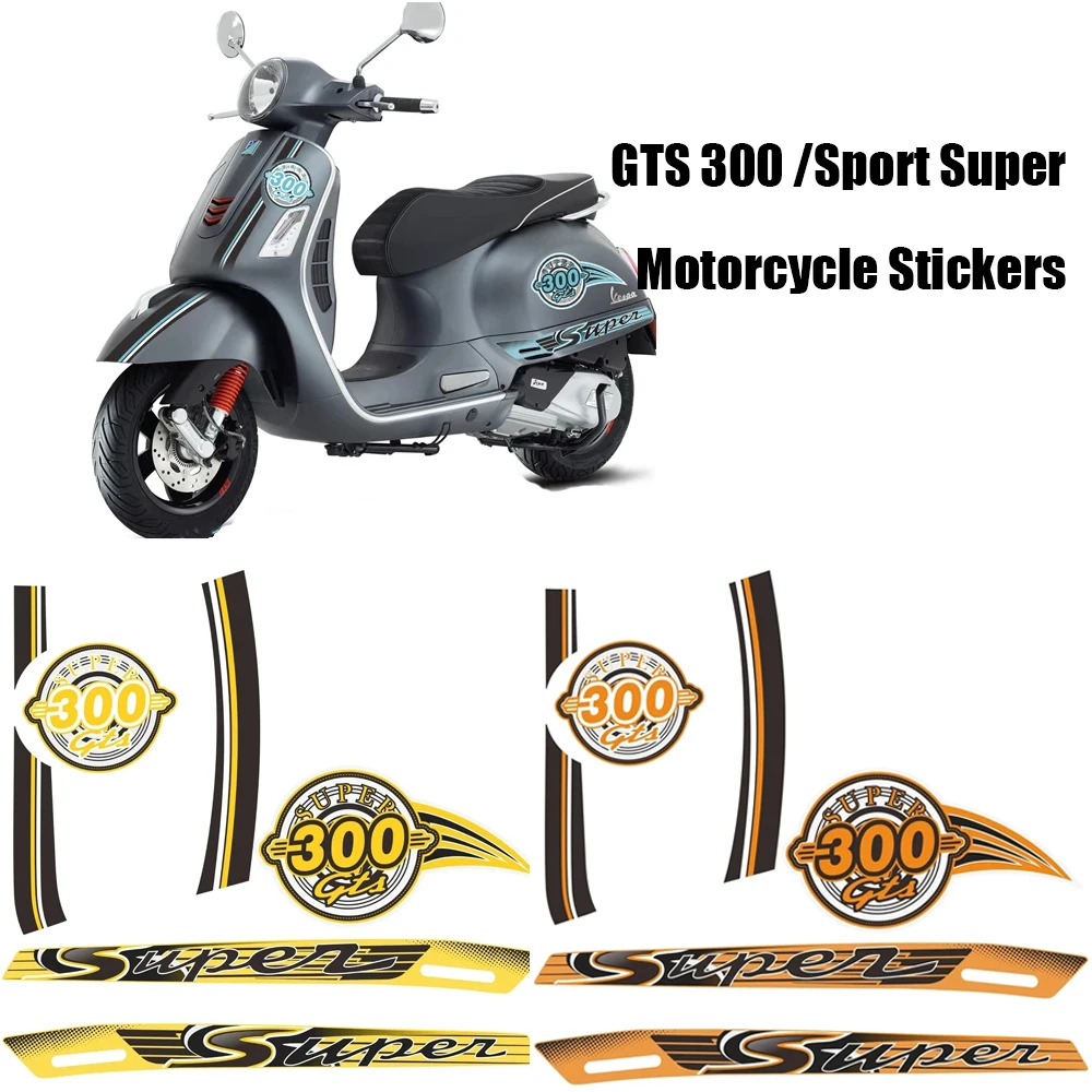 

GTS300 GTS 300 Motorcycle Sticker Side Decal GTS 300 Body Stickers Anti Scratch For PIAGGIO VESPA GTS300 Sport Super