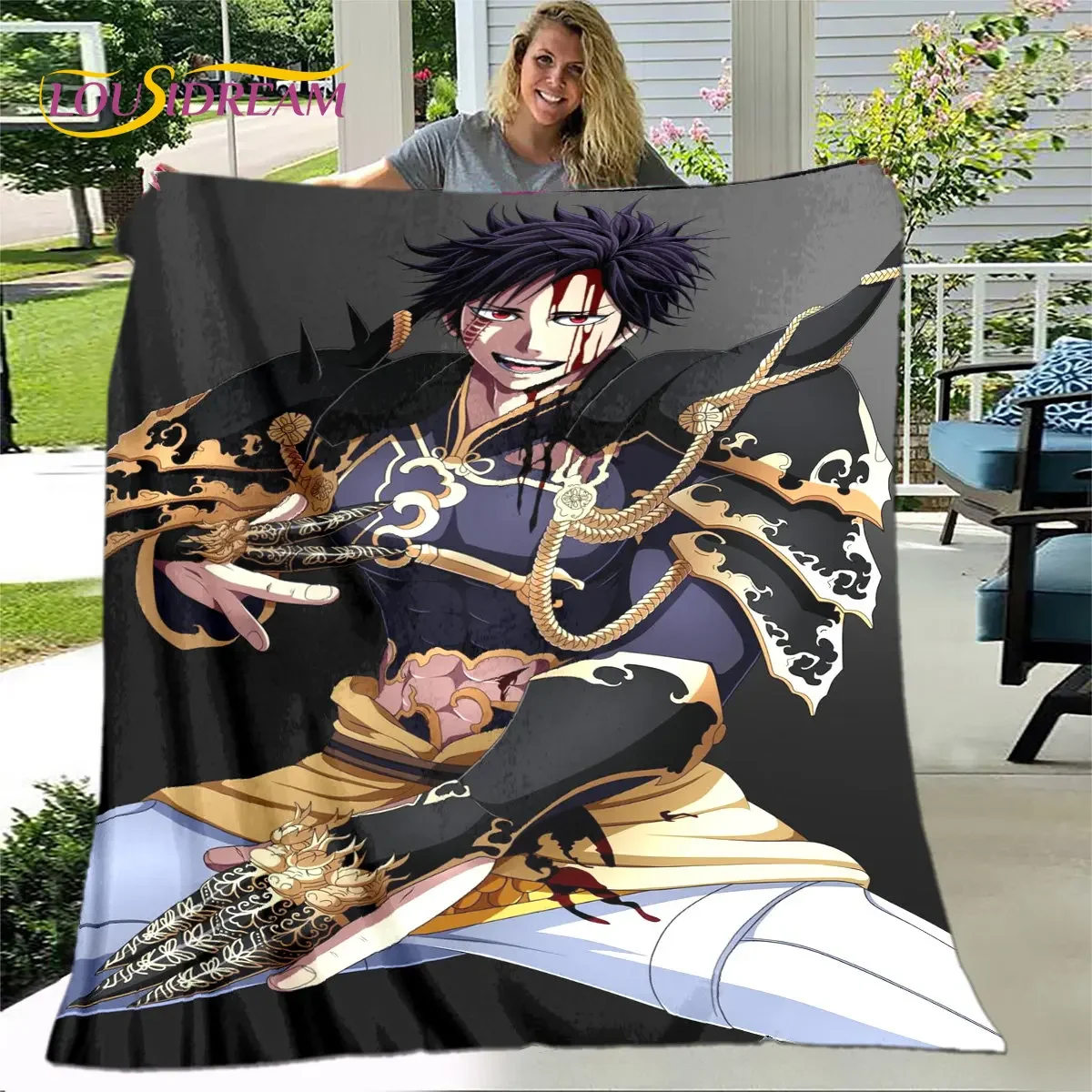 

Мягкое плюшевое одеяло Record of Ragnarok с героями мультфильмов, фланелевое одеяло, одеяло для гостиной, спальни, кровати, дивана, чехол для пикника