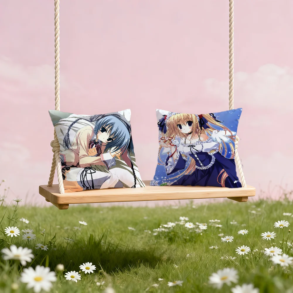 Cutecore anime girl Moe y2k k-Korie Riko Candy drop soft Comfort Pillowcase for Sofa Living Room Home office Decor Pillowcover