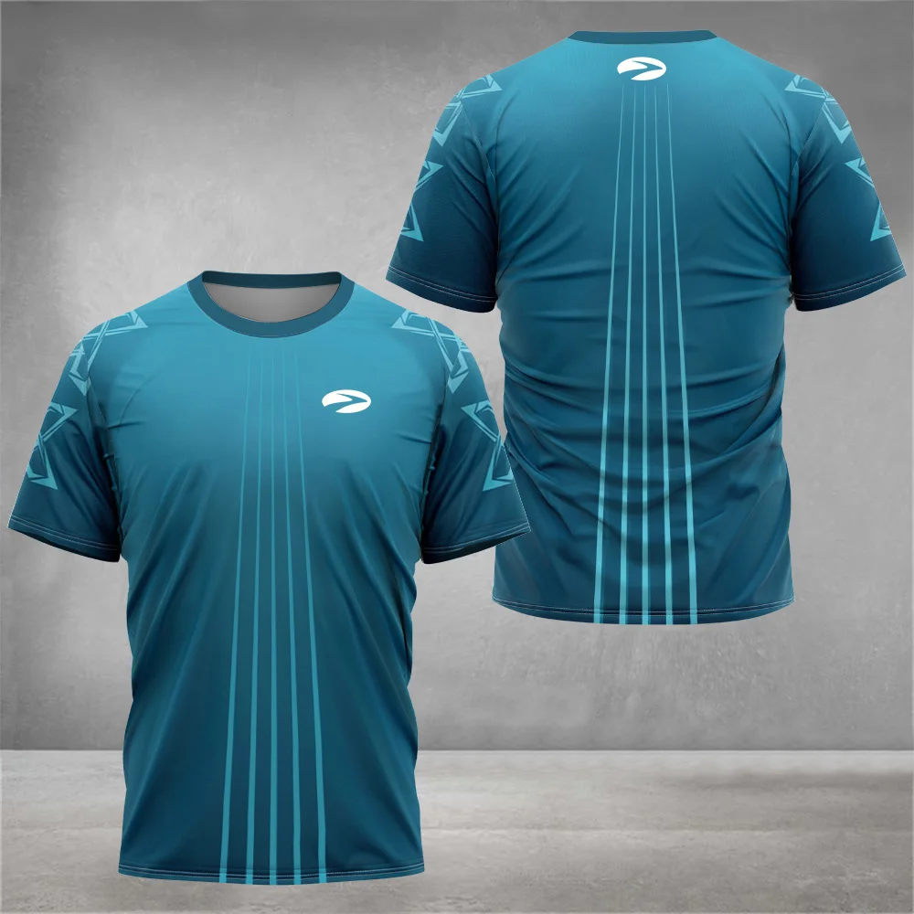 Camisetas deportivas de manga corta para hombre, ropa de calle deportiva con estampado de cuello redondo, Tops de entrenamiento al aire libre, Verano