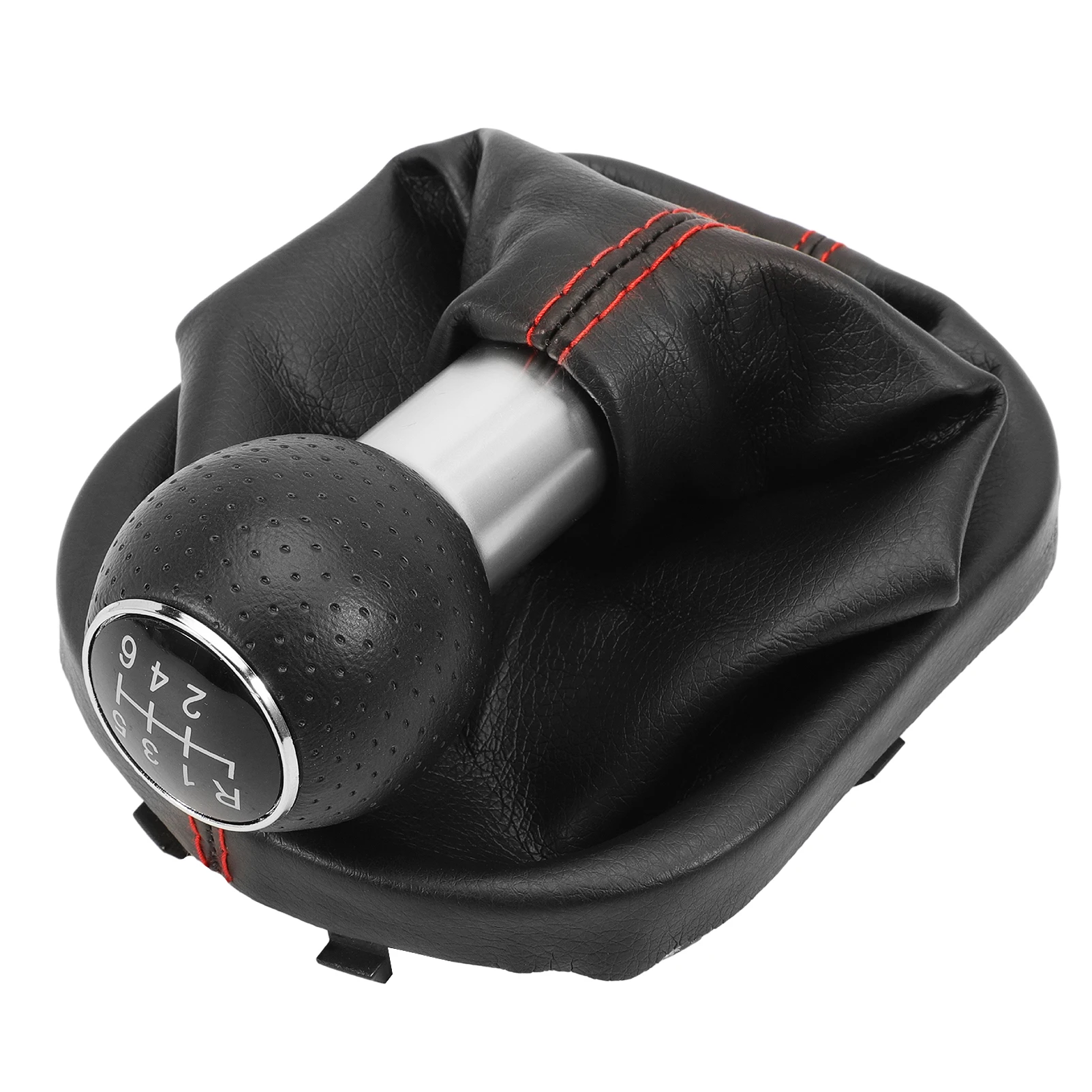 1T0711113 6 Speed Gear Knob with Black/Red Stitching 2K0711113 1T0711456 FOR VW Touran 1T1 1T2 2003-2010 Touran 1T3 2010-2015