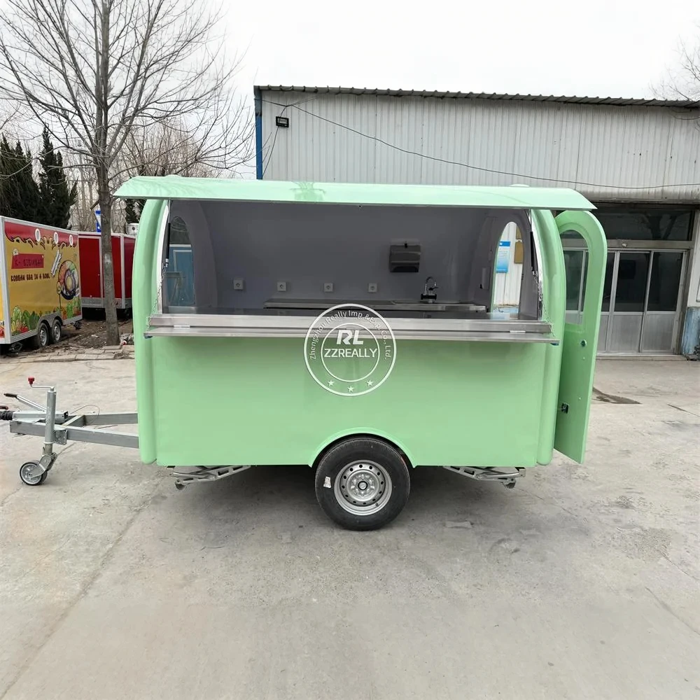 

Concession Custom Mobile Street Fast Vending Carts Fast Food Truck Car Van Food Trailer With Freezer