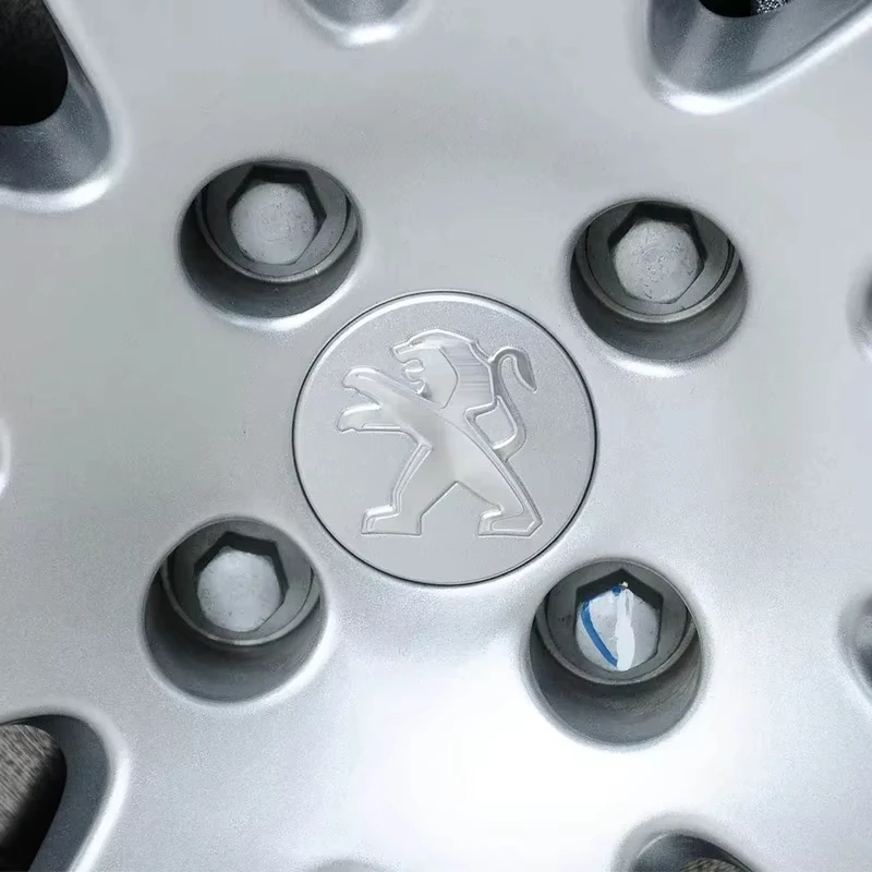 Peugeot Series 60mm Wheel Rim Center Hub Caps Car Logo Emblem Tire Cover Badge Decor For 206 307 308 408 508 view 3