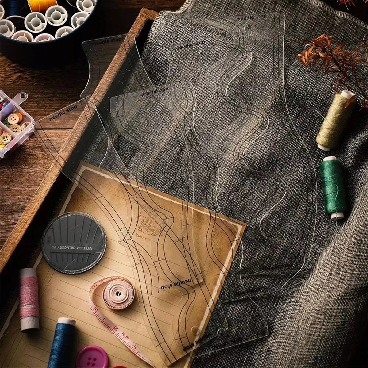 

Акриловая волновая линейка, 5 шт., акриловая волнистая линейка, трафареты для квилтинга, шаблон для рисования «сделай сам», измерительная линейка для портного, мягкая лоскутная линейка