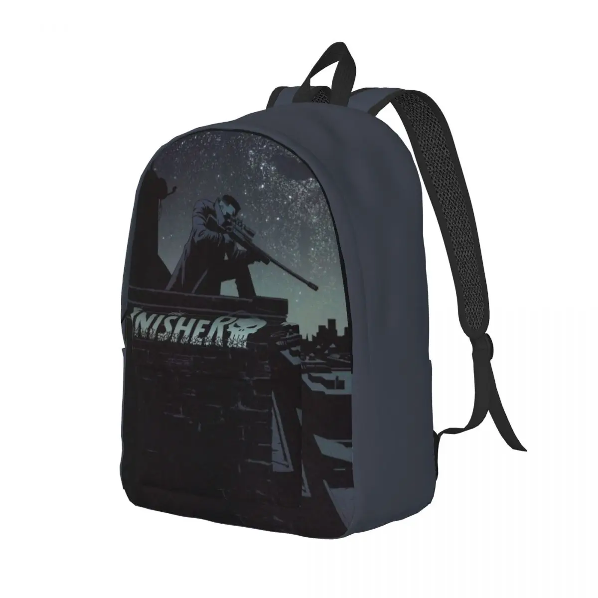 Custom Punisher Wallpaper Laptop Backpack Women Men Basic Bookbag for School College Students Bag