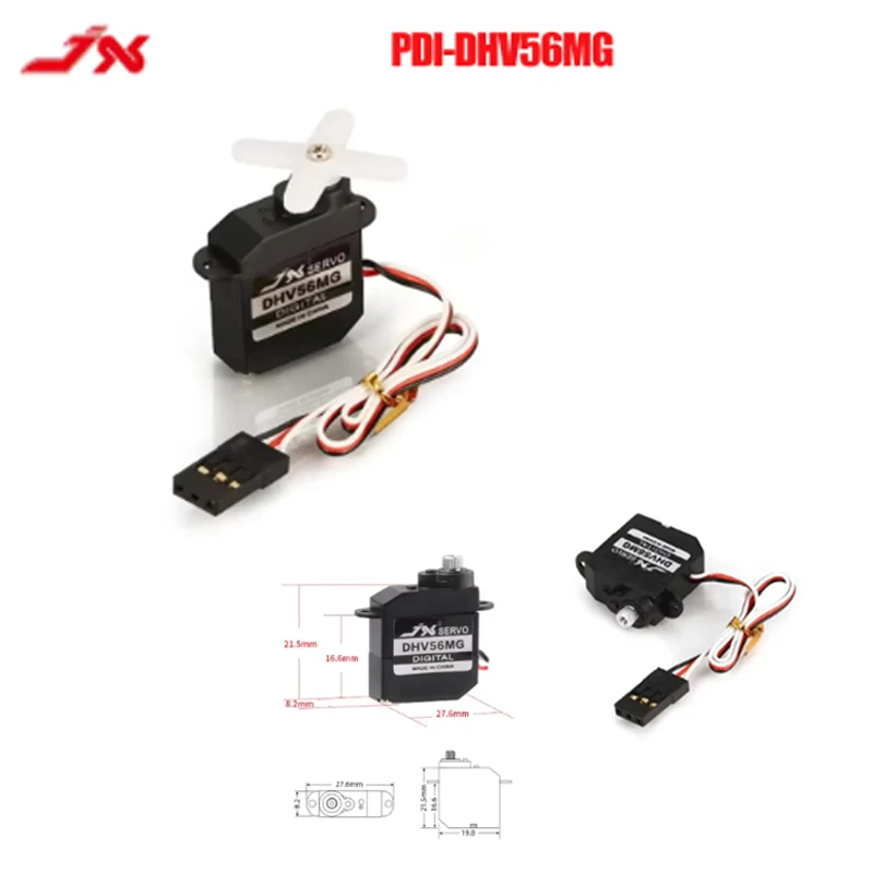 

JX PDI-DHV56MG 1.2kg Torque Coreless Motor HV Metal Gear 5.6g DC4.8~7.4V Servo for RC Fixed-wing Airplane Car Robot Arm