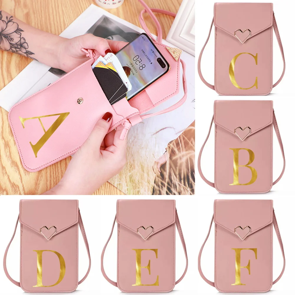 

Новая универсальная прозрачная сумка для телефона с сенсорным экраном, двухслойный чехол для телефона с принтом, сумка через плечо для поездок и покупок