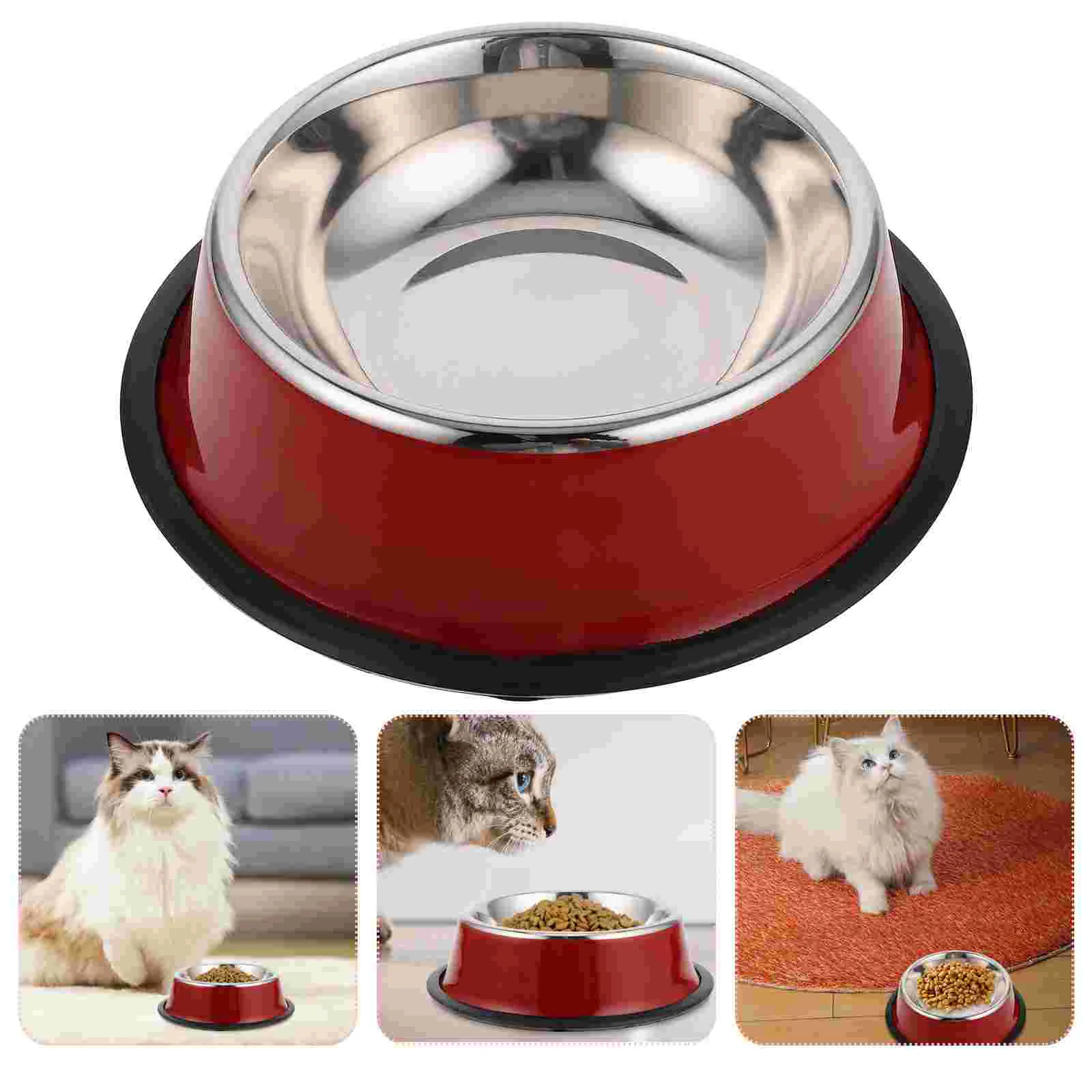 Environmentally Friendly Pet Bowl Dog Feeding High-density Food Feeder Red Double