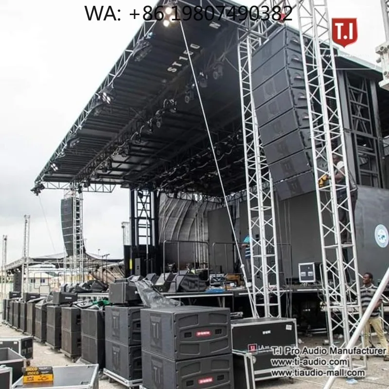 Dual 12 Inch 3-Way Active Passive Wooden Line Array Professional Sound