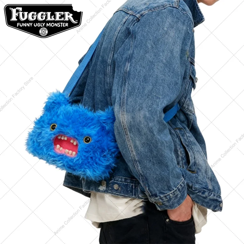 

100% Original Fuggler Funny Ugly Teeth Monster Plush Toys Shoulder Bag Kawaii Fugglers Sreech Peluche Dolls Crossbody Bag Gifts