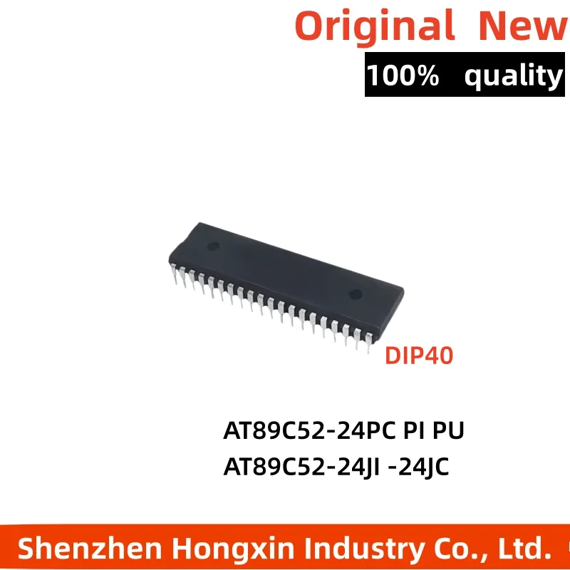 1-5PCS AT89C52-24PC PI PU inline DIP40 AT89C52-24JI -24JC -24JU PLCC44 microcontroller chip