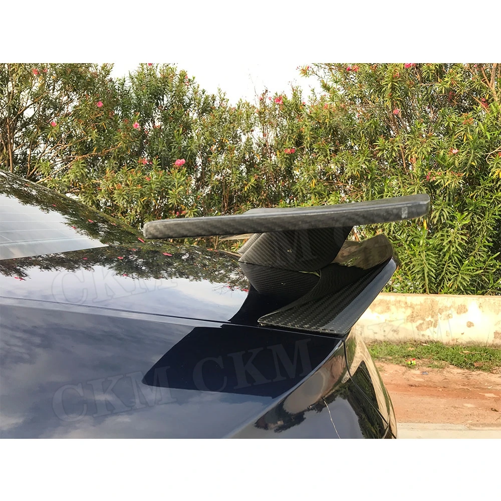 Dry Carbon Fiber Rear Racing Spoiler Tail Wings For Audi A4 Sline Sport S4 Sedan B10 2019 2020 GT Spoiler Car Styling