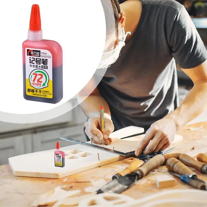 حبر للعلامات، لون فائق، حبر إعادة تعبئة دائم، حبر ماركر، لوازم حرفية، ملحقات علامة زيتية متعددة الألوان