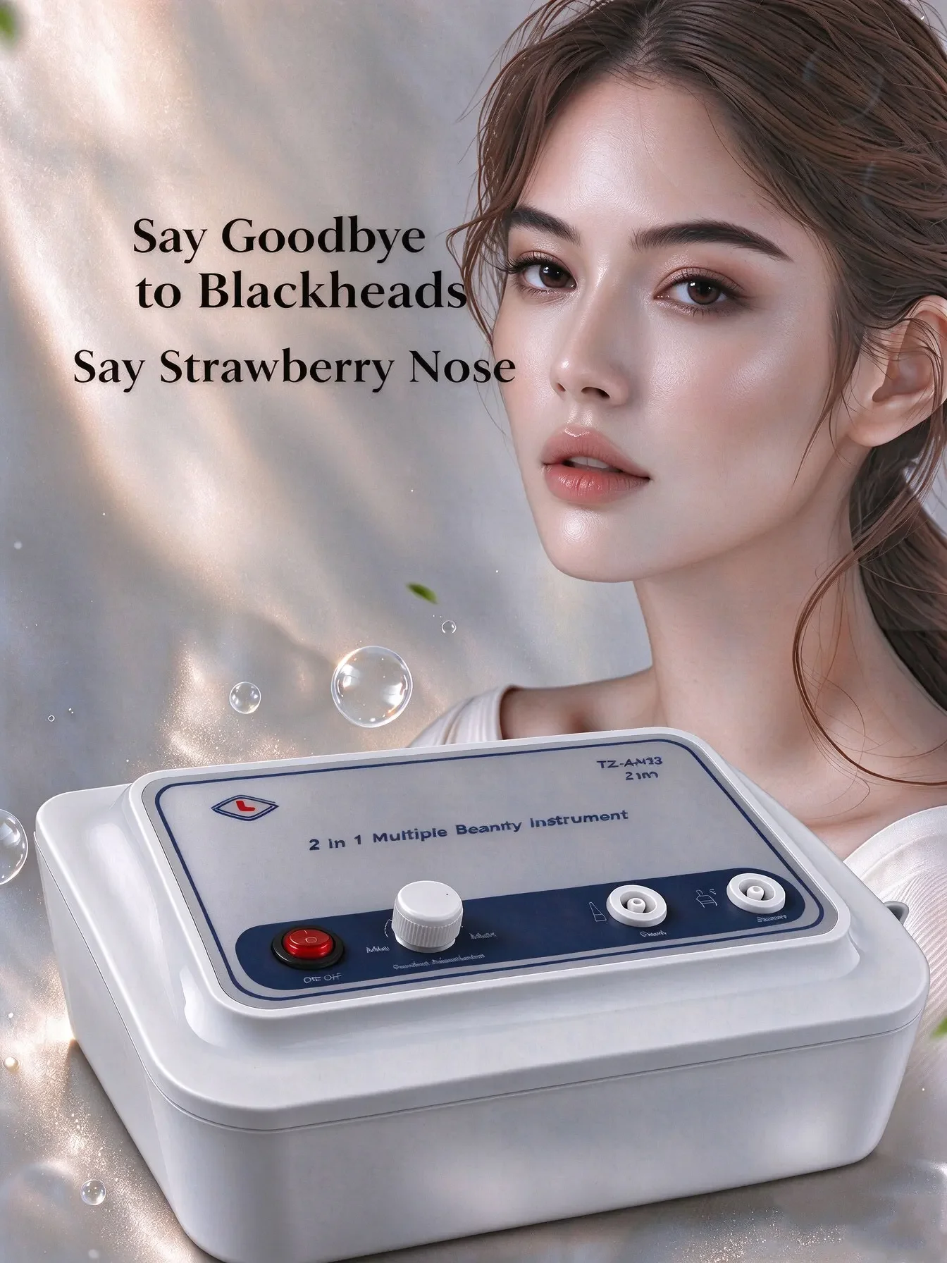 Double Pump Blackhead Suction Instrument, Blackhead Removal, Oil Suction Machine, Pore Cleaner, Hydration, and Skin Abrasion