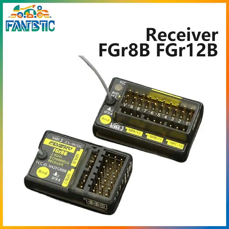 

Flysky Rc Receiver Fgr8b Fgr12b 8 Channel 2 4ghz Ipx4 Waterproof Compatible For Nb4 Pl18 Remote Control Rc Car Frm302 Boat