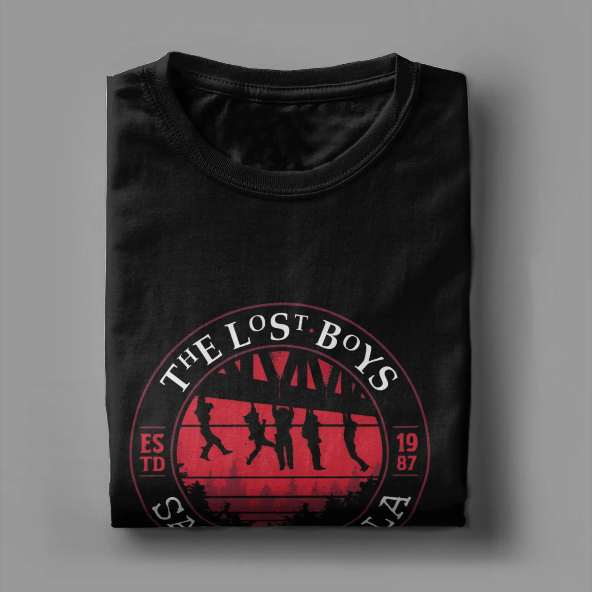 تي شيرت قطني 100 للأولاد المفقودين للرجال تي شيرت صيفي رائع تي شيرت جديد قابل للتنفس تي شيرت مطبوع مقاس كبير #4