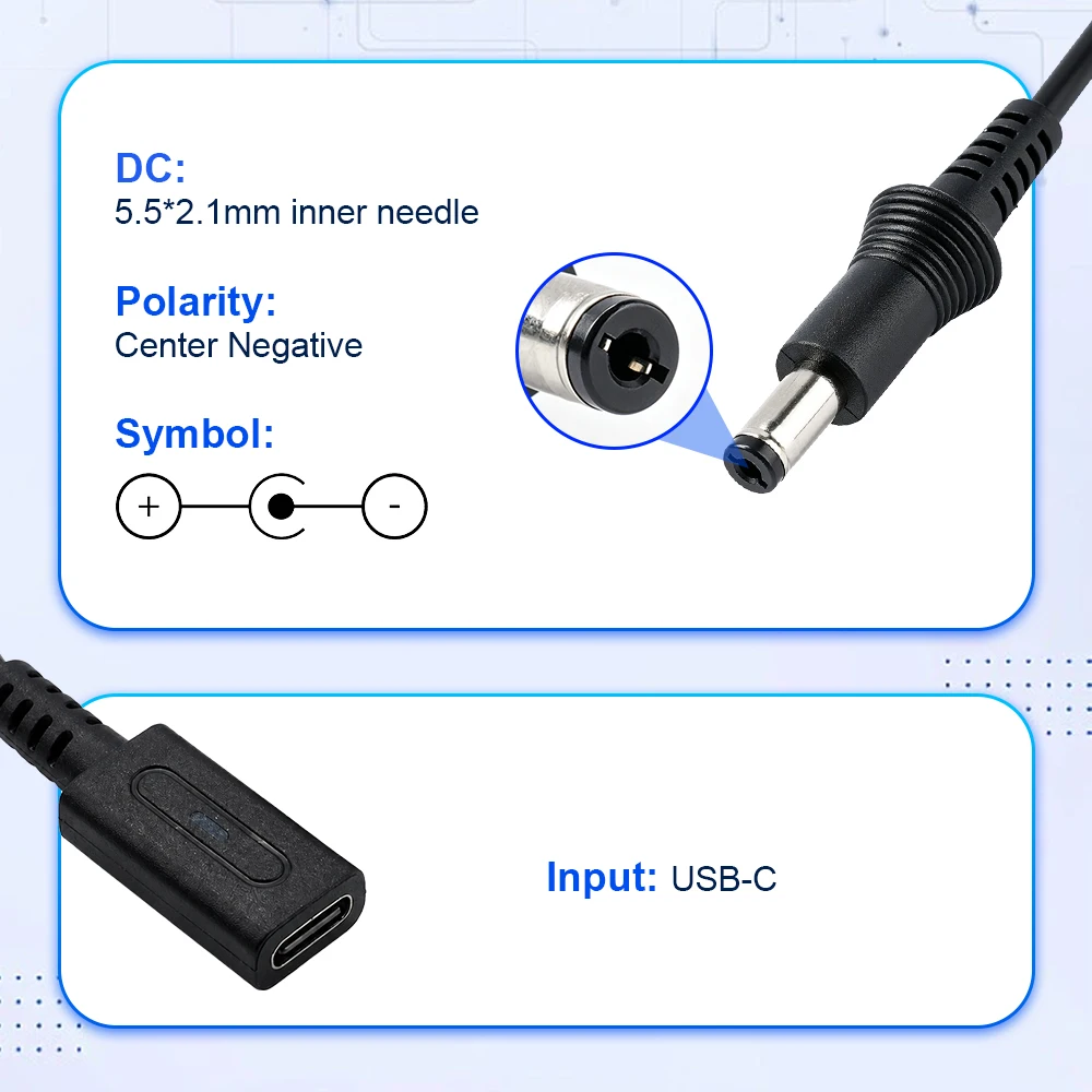 LinkRetro PD 9V USB-C zu DC Stromkabel Typ C Ladeadapter für Famicom SFC MD1 Genesis1 PC Engine Game Gear Konsole – Detail 3