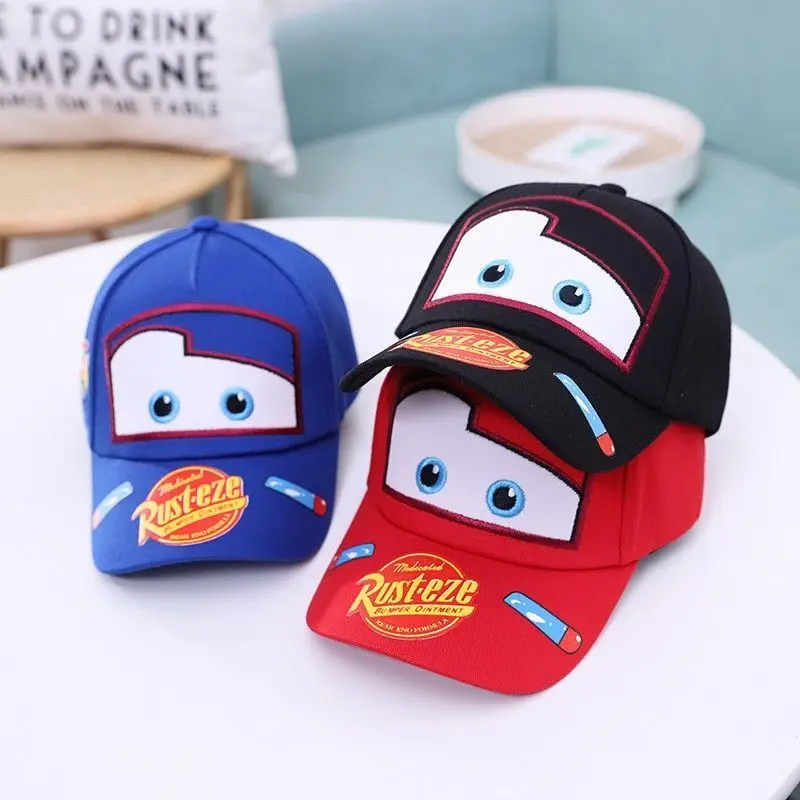 Lightning McQueen spring, autumn and summer children\'s hat cartoon Cars peaked hat sun protection casual baseball cap gift