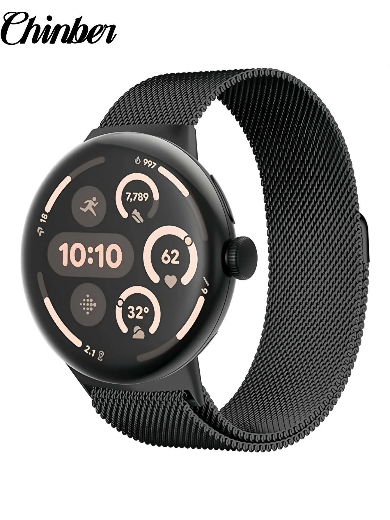 Milanese-Armband für Google Pixel Watch 4/3 41 mm, Armband mit magnetischem Verschluss für Google Pixel Watch 2/1, Edelstahl, Metall, Correa