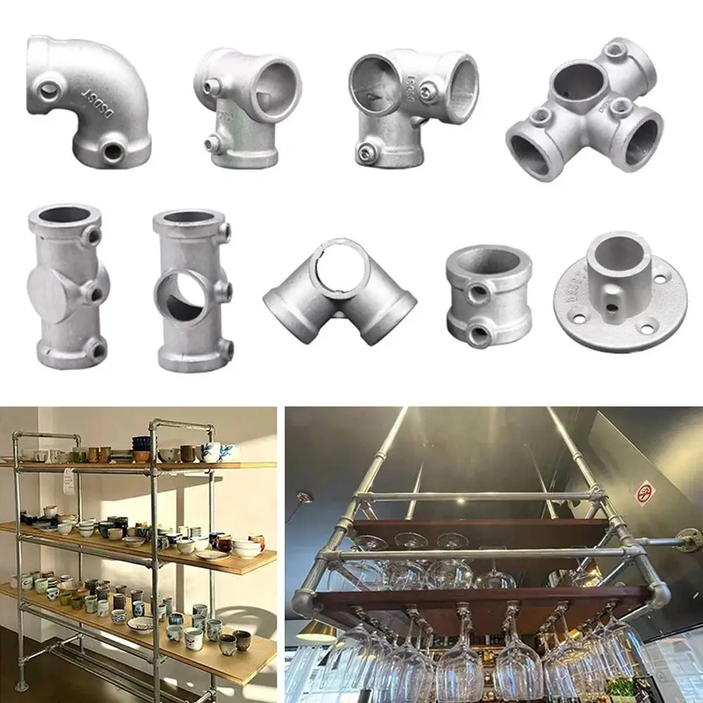 Konektor Pemasangan Pipa 3\4 "Konektor Pipa Melingkar Sudut Pengencang Bingkai Gesper Tetap Baja Aloi Aluminium