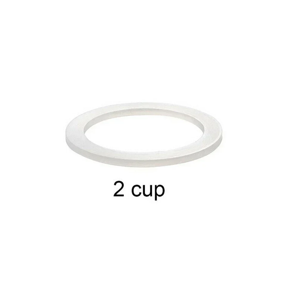 Home Moka Express Seal Replacement White 1/2/3/6/9/12 Cup 39/42/50/54/63/73mm Coffee Pot Accessories Moka Pot Silicone 1 Pcs