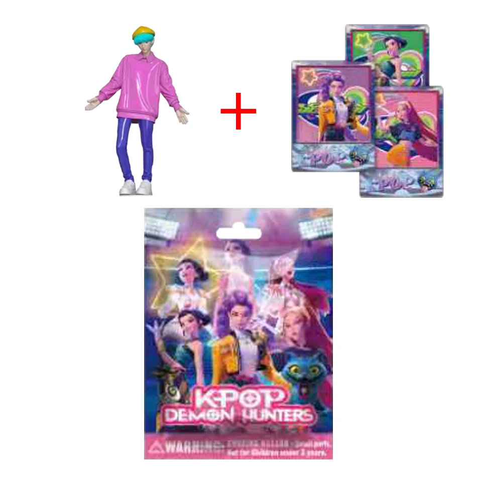24 Uds Anime Kpop Demon Hunters caja Tiger Rumi Mira Zoey figura de acción Kits de estatuillas PVC modelo juguetes tarjetas a juego regalo al por mayor