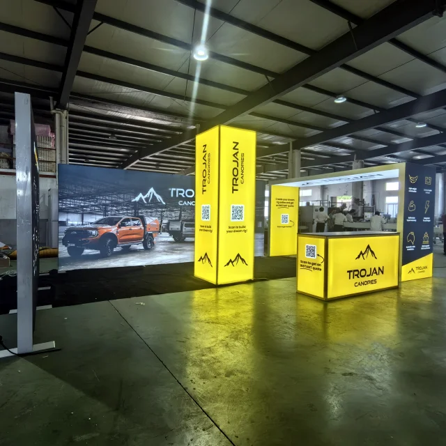 LED-Hintergrundbeleuchtung, 20 x 20 Fuß SEG-Ständer für Brisbane National 4 x 4 Show Outdoor-Ausstellungsständer