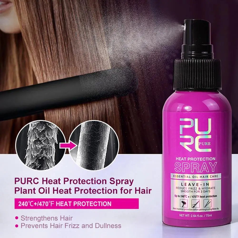 Professional Salon Hair Heat Protectant Spray Coconut Oil Smoothing Hair Treatment Dry Frizzy Damaged Hair Care Products