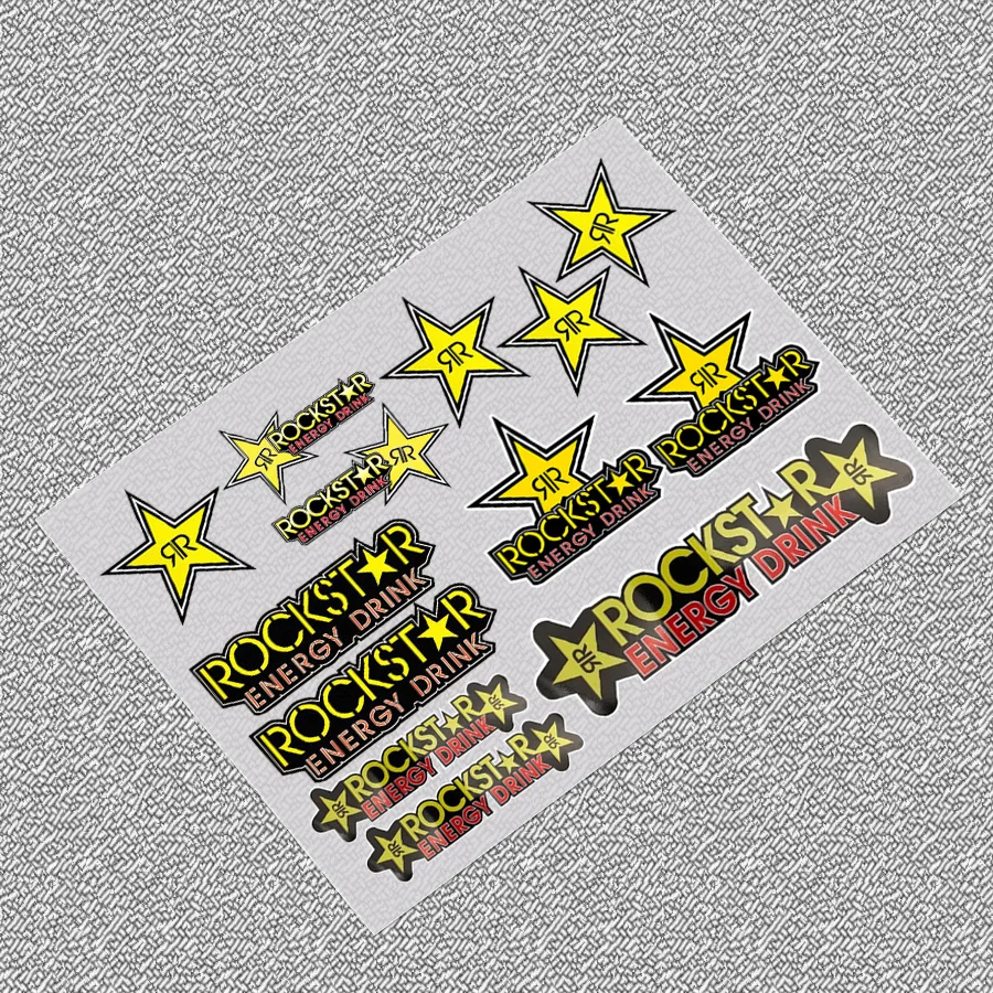 Rockstar Energy Graphic Vinyl Adhesive Sticker Decal Fits Motocross Motorcycle BIKE