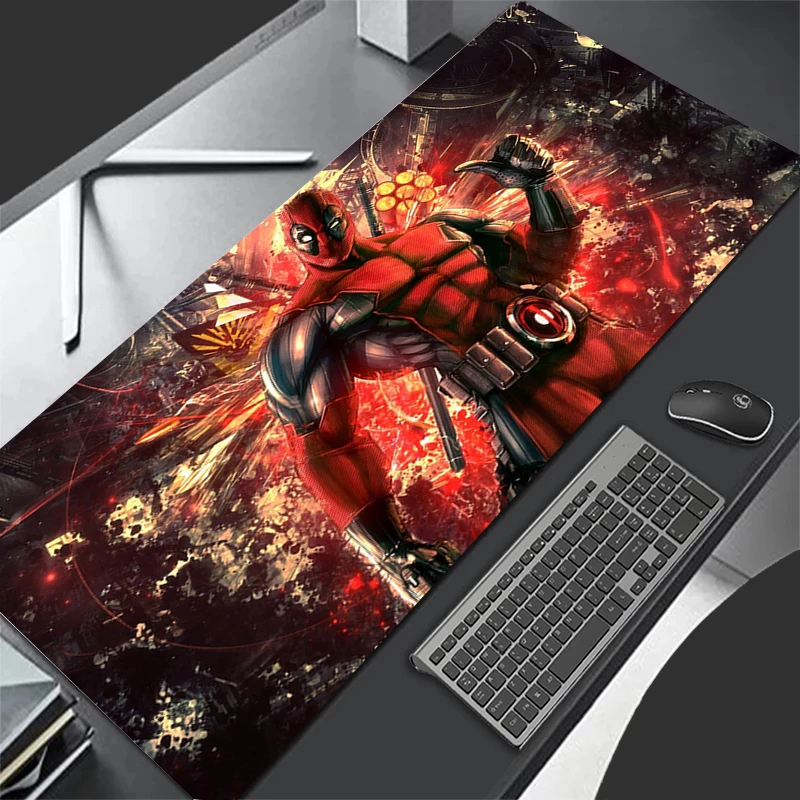 Large Gaming Mousepad Deadpool XXL Keyboard Pad Gamer Mouse Pad On The Table Speed Desk Mat 900x400 Waterproof Soft Mouse Mats